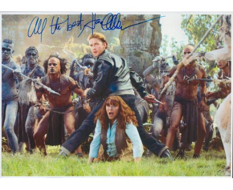 Karen Allen, actress. A signed 11x8 inch photo as Marion Ravenwood from the 2008 film, 'Indiana Jones and the Kingdom of the 