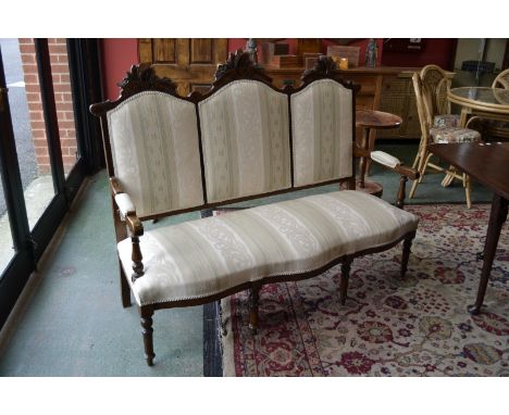 An Edwardian three seat chair-back salon sofa, c.1910