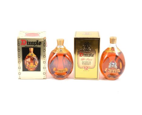 Dimple, 12 year old, blended Scotch whisky, 1980s bottlings, John Haig &amp; Co Ltd, each 1L, 43%, in cartons (different bran