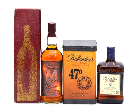 Ballantine's - Original Character, blended Scotch whisky, 70cl, 47%, in tin (cover cracker); and a bottle of Millennium M2000