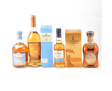 Four bottles of assorted single malt Scotch whisky, including:Glenmorangie, 10 year old, 70cl, 40%Glenlivet, Founder's Reserv