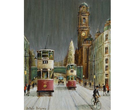 Signed, titled and annotated by the artist on verso, with gallery label - "The Unicorn Gallery, Wilmslow', oil on board.29.5c