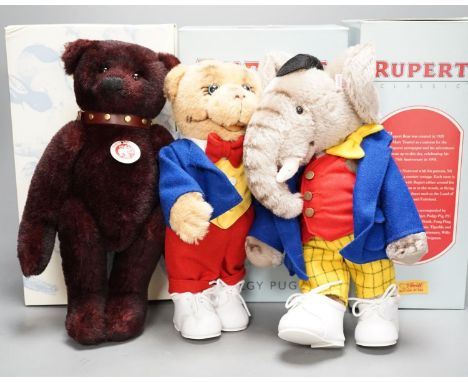 Edward Trunk Rupert Classic Limited Edition with box and certificate with Algy Pug Limited Edition Rupert Classic with box an