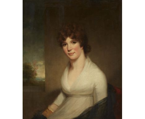Sir Henry William Beechey, Bildnis der Mrs. Robert PrickettÖl auf Leinwand (doubliert). 76 x 63,5 cm.ProvenienzAmberes (Veili