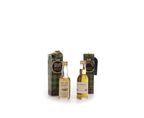 LAPHROAIG 10 YEARS OLD MINIATURE Active. Port Ellen, Islay. Distilled and bottled by D. Johnston &amp; Co. No capacity stated