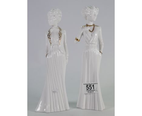 Spode Pauline Shone Figures: Virginia &amp; Eleanora(2)