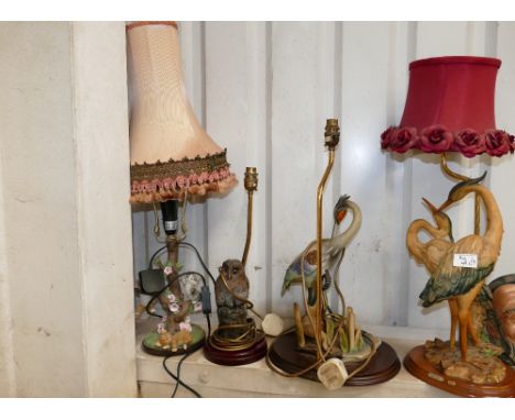 A collection of Resin Lamp bases(4)