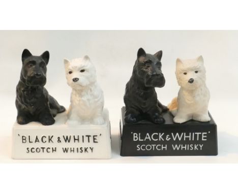 Black and White Ceramic Adverting Figure : together with Similar Plastic item, height of tallest 15cm