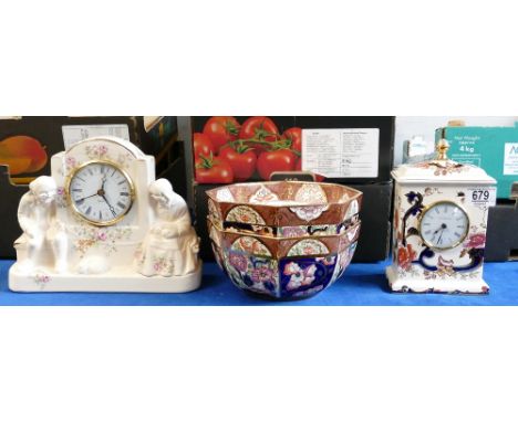 Masons Penang Patterned Octagonal Bowls(seconds quality) together with Mandalay patterned Mantle Clock &amp; similar item(4)