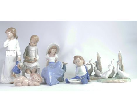 Collection of Seven Lladro Nao Figures: