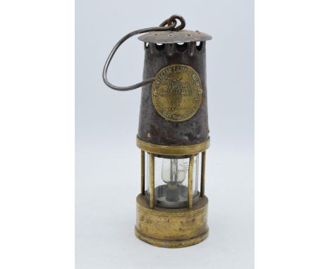Eccles Type SL miner's lamp, 25cm tall.  