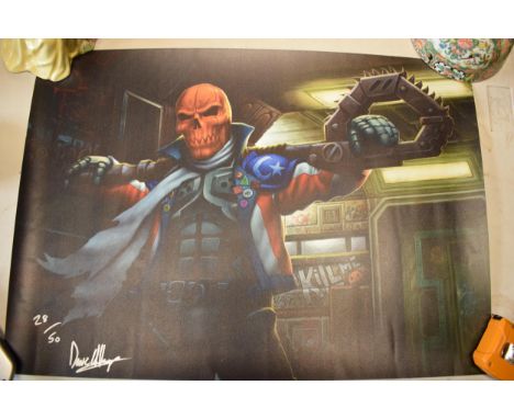 A collection of posters to include limited edition SLA Industries Halloween Jack 60x42cm, Emporer's Palace, Universal Studios