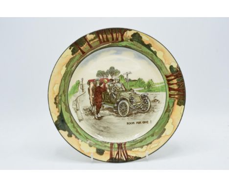 Royal Doulton motoring seriesware 26.5cm diameter plate 'Room For One'.  In good condition with no obvious damage or restorat