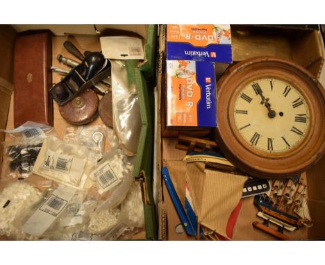 A mixed collection of items to include a clock, vintage tools, tape measures etc (Qty). Collection only.  