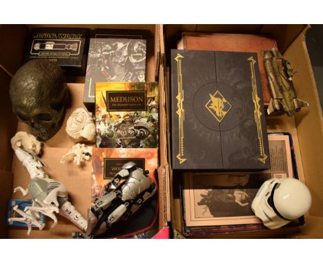 Toys / Models / Similar items: Designclinic Skull, Shado1 ship, The Horus Hersey books, Star Wars light sabre etc (Qty).  All