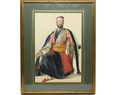 Joseph Nash After Sir David Wilkie - 'The Muleteer who accompanied Sir David Wilkie from Jerusalem to Jaffa', signed and insc