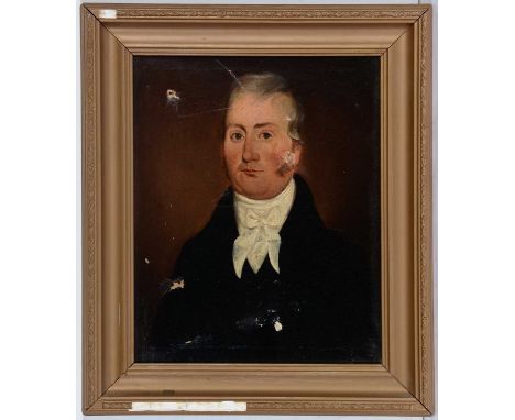 19th Century, British school - Portrait of a Gentleman, oil on canvas, unsigned, 41 x 33cms, in gilt frame.
