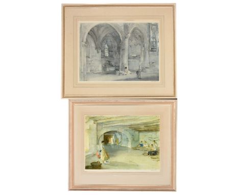 William Russell Flint - "Feastal Preparations" and "Little Flower Girl, Senlis", each signed, with Fine Art Guild blindstamp,