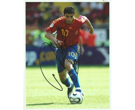 José Antonio Reyes 10x8 signed colour photo pictured in action for Spain. José Antonio Reyes Calderón ( 1 September 1983 - 1 