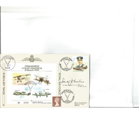 Air Vice-Marshal A V R Johnstone signed Joint Service Fighter cover JSF13 commemorating the Disbandment of No 60 Sqn. Miniatu