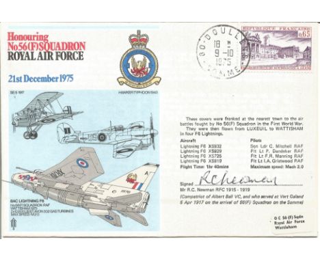 R C Newman signed RAF Squadron series cover. Good Condition. All signed pieces come with a Certificate of Authenticity. We co