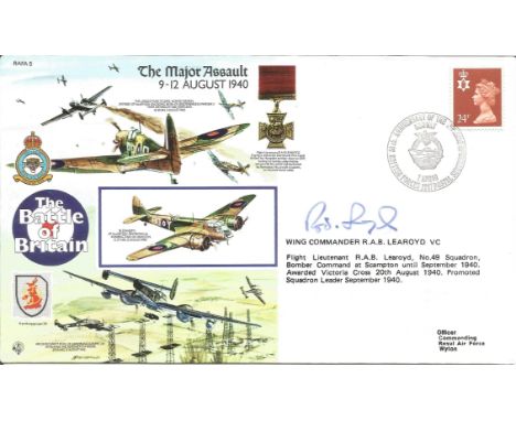 Battle of Britain Fighter Ace R A B Learoyd VC signed The Major Assault 9-12th August official signed cover RAFA 5. Signed by