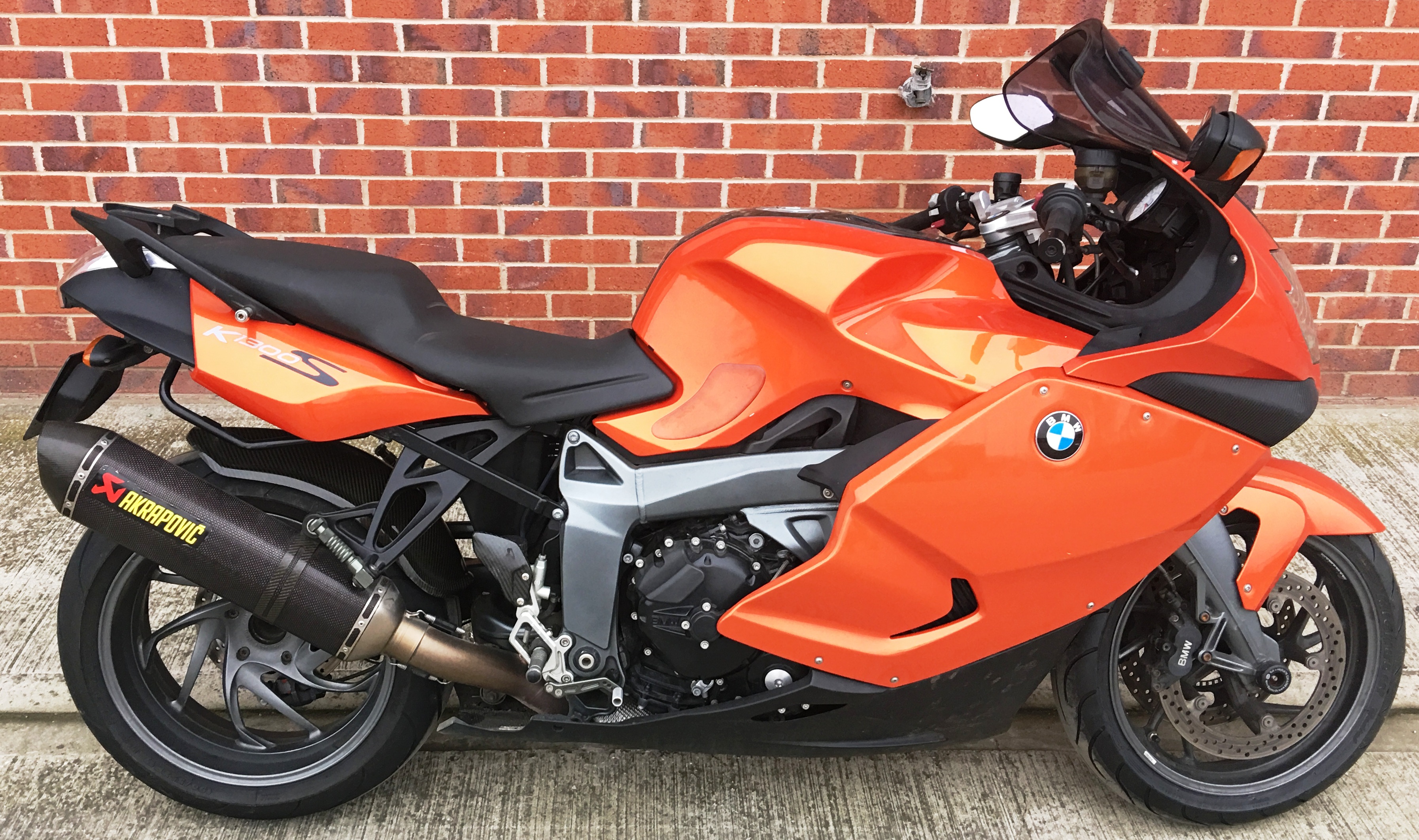 BMW K1300S MOTORCYCLE - petrol - orange Reg No NL09 UPC Rec Mil 47,189 ...