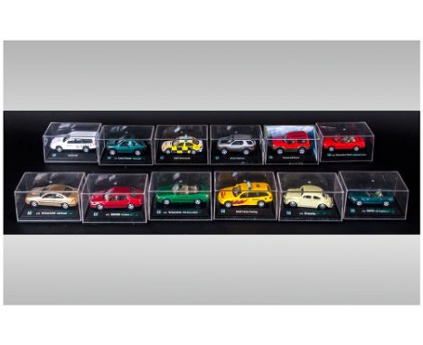 Cararama Hongwell Die Cast Miniatures,  1.72 Scale Model Cars, Complete with Cased Stands ( 12 ) In Total. 1/ Volvo C70 Saloo