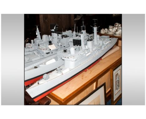 Military Interest Scratch Built Scale Model, Royal Navy HMS Leeds, Leeds Castle fishery protection Patrol Vessel, Made By Loc