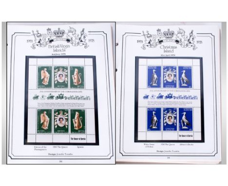 Coronation Anniversary Stamp Albums, containing mint & used commonwealth stamps.