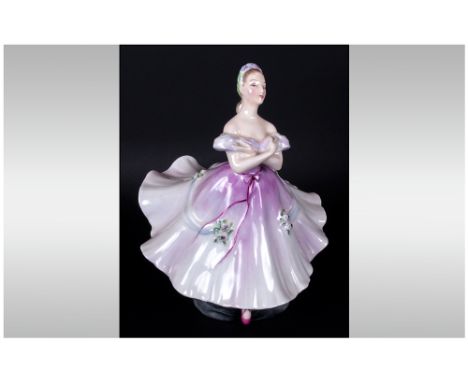 Royal Doulton Early Figure ' The Ballerina ' HN2116. Designer M. Davies. Issued 1953-1973. Height 7.25 Inches, Excellent Cond