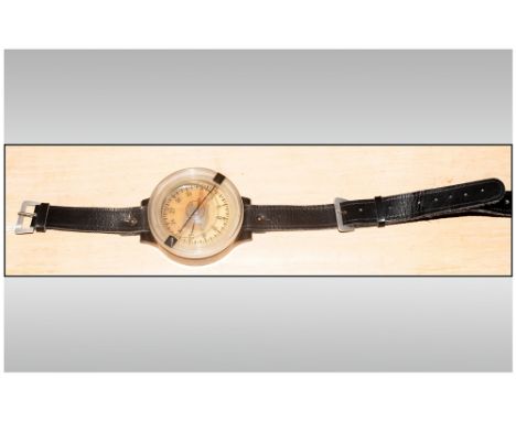 Large German WWII AK 39 Wrist Compass, Luftwaffe Pilots Compass Numbered To Back AK 39 FI 23235-1