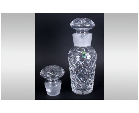 Waterford - Fine Quality and Impressive Cut Crystal Wine Decanter ' Lismore ' Pattern with Carafe & Large Stoppers. ( 2 ) In 
