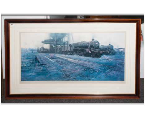 David Shepard Limited Edition Train Print Titled 'Black Five Country' with blind stamp. Pencil signed to the margins & number