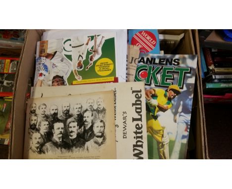 CRICKET, selection, inc. magazines, mainly The White Rose (Yorkshire), programmes, newspapers, teamsheets, prints etc., two b