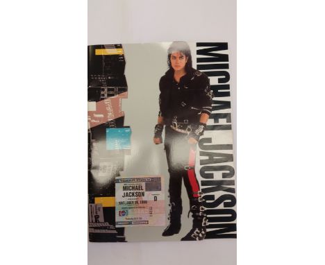 POP MUSIC, Michael Jackson tour programme &amp; concert ticket, 16th July 1988, Wembley Stadium, VG, 2