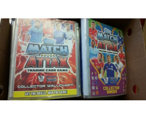 TOPPS, Match Attax (football), 2006/7-2016/7, in plastic folders (14) &amp; ring-binder, duplication, EX, Qty.