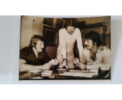 CRICKET, press photos, Australians in civvies 1970's, 10 x 7 depicting Ian Chappell watching Gary Gilmour and Rodney Marsh pl