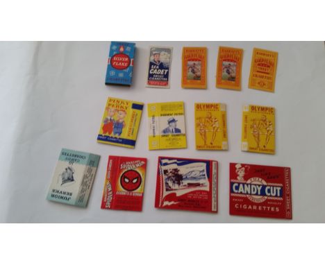 TRADE, sweet cigarette packets, inc. hulls only (9), Gaycon (2), Pinky &amp; perky, Highway Patrol; Comet Olympic Achievement