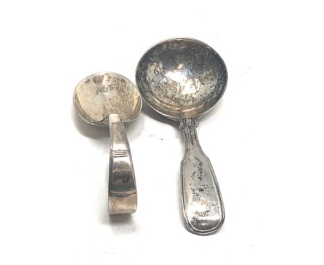 Victorian silver te caddy spoon &amp; silver feeding spoon weight 45g 