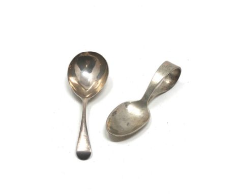 Georgian silver tea caddy spoon &amp; feeding spoon 