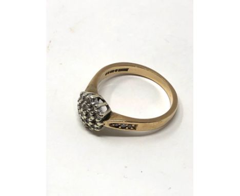 9ct gold vintage diamond ring (3g) 