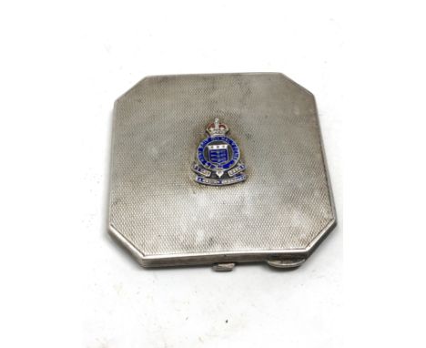 Vintage military badge silver compact weight 75g 