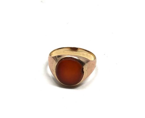 Antique 9ct gold hard stone ring  3.1g 