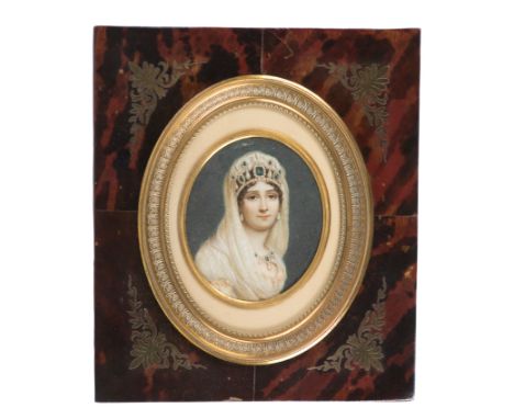 Nicolas André Courtois (Paris, 1734 - 1806)"The Emperor Napoleon and the Empress Josephine"Pair of miniatures. Signed. 9 x 8 