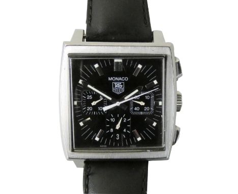 Tag Heuer, Monaco, a stainless steel wrist watch, ref. CW2111, circa 2003, automatic chronograph movement, 37 jewels, cal. 17