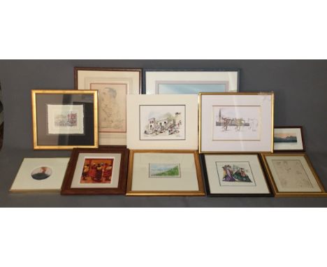 A SELECTION OF SOUTH AFRICAN RELATED PAINTINGS AND WATERCOLOURS To include Lesley Charnock, oil on board, African mothers con