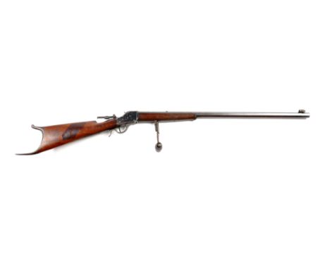 This rifle was manufactured in 1900.  Standard features include a 30" full octagon barrel, blued finish, single shot, falling