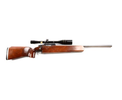 This custom rifle was built using the original Remington 40-X action.  A stainless steel barrel chambered for .308 has been i