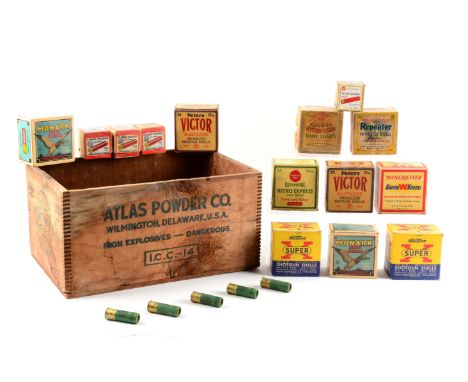 Includes three boxes of U.S. Climax heavy .410 shells, all two piece, two are still factory sealed; one full box two piece bo